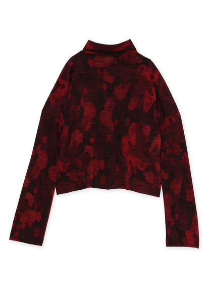 WOOL CAMOFRAGE TURTLENECK JACKET