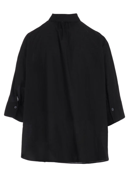 COTTON LAWN CAPE BLOUSE