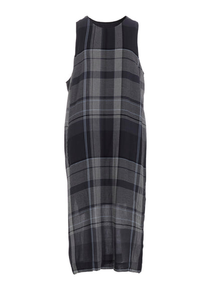 RY/NY GAUZE PLAID SLEEVELES DRESS