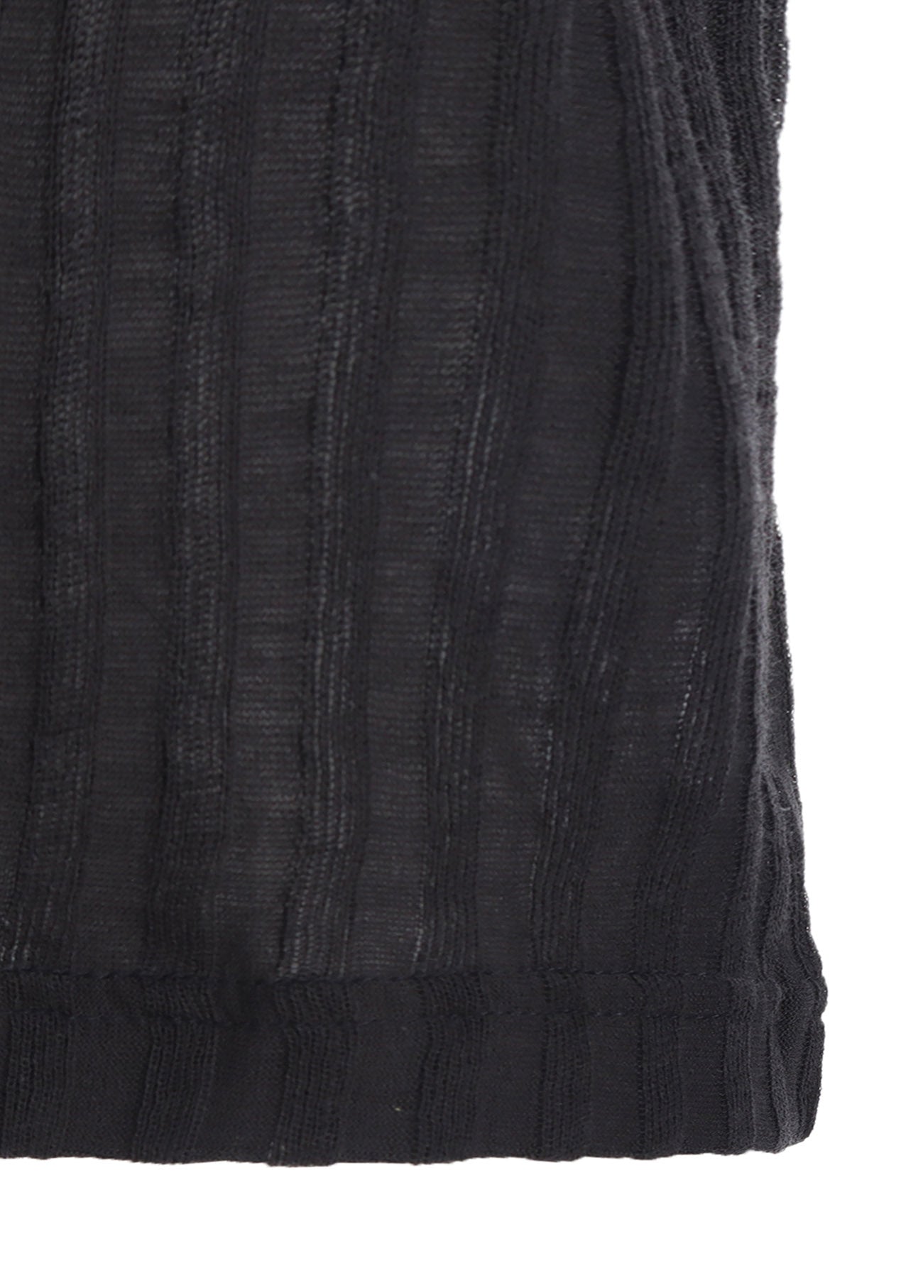 GAUZE RIB LONG SLEEVE CARDIGAN