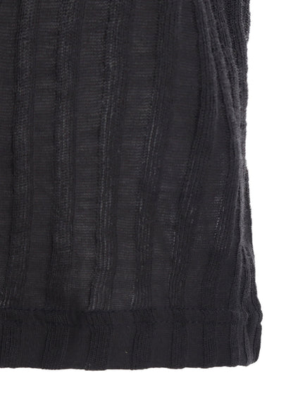 GAUZE RIB LONG SLEEVE CARDIGAN