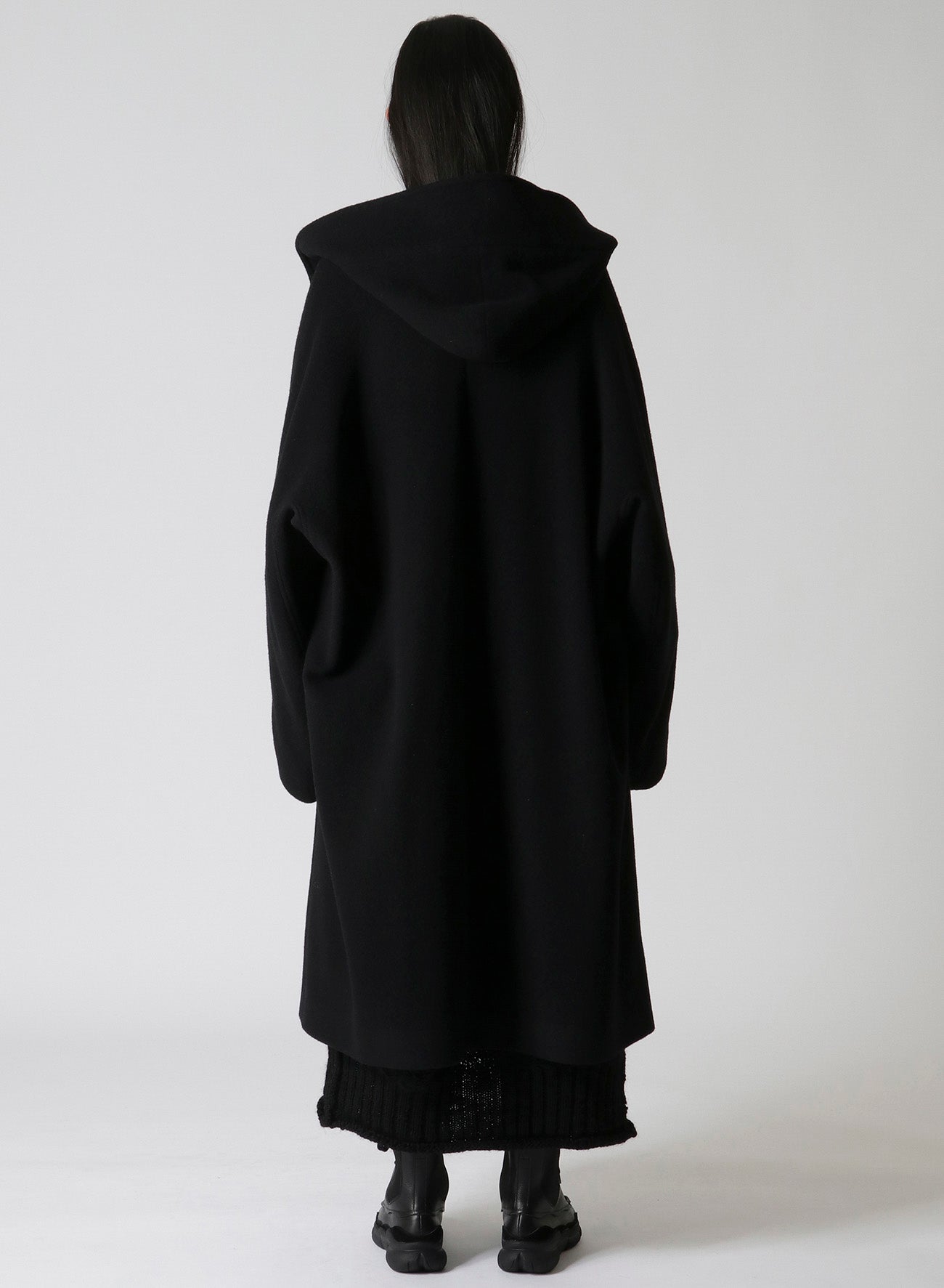 WOOL MOSSER CUT OUT COLLAR COAT