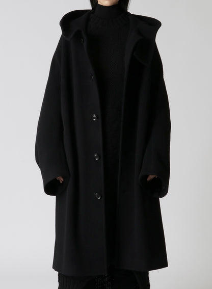 WOOL MOSSER CUT OUT COLLAR COAT