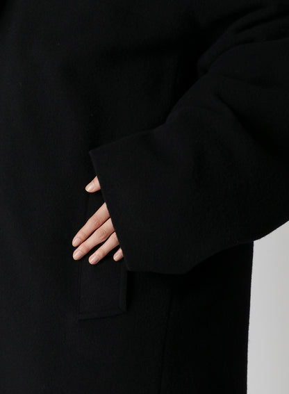 WOOL MOSSER CUT OUT COLLAR COAT