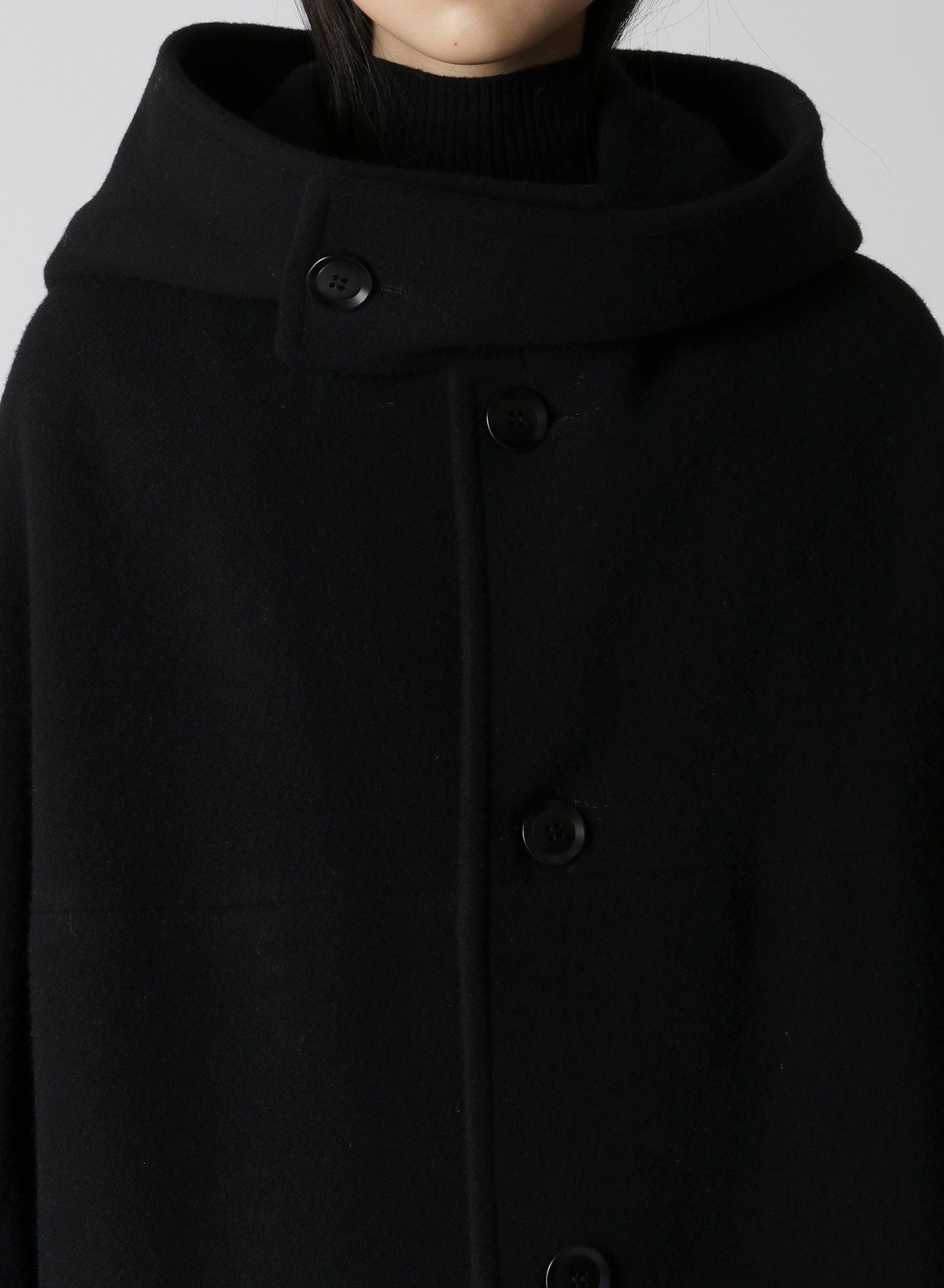 WOOL MOSSER CUT OUT COLLAR COAT