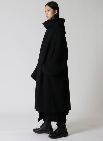 WOOL MOSSER CUT OUT COLLAR COAT