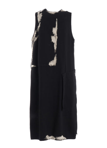 8OZ DENIM BRUSH BLEACH LONG DRESS