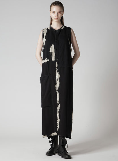 8OZ DENIM BRUSH BLEACH LONG DRESS