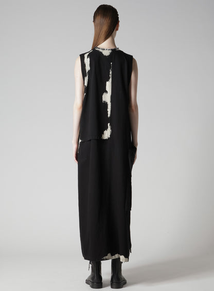 8OZ DENIM BRUSH BLEACH LONG DRESS