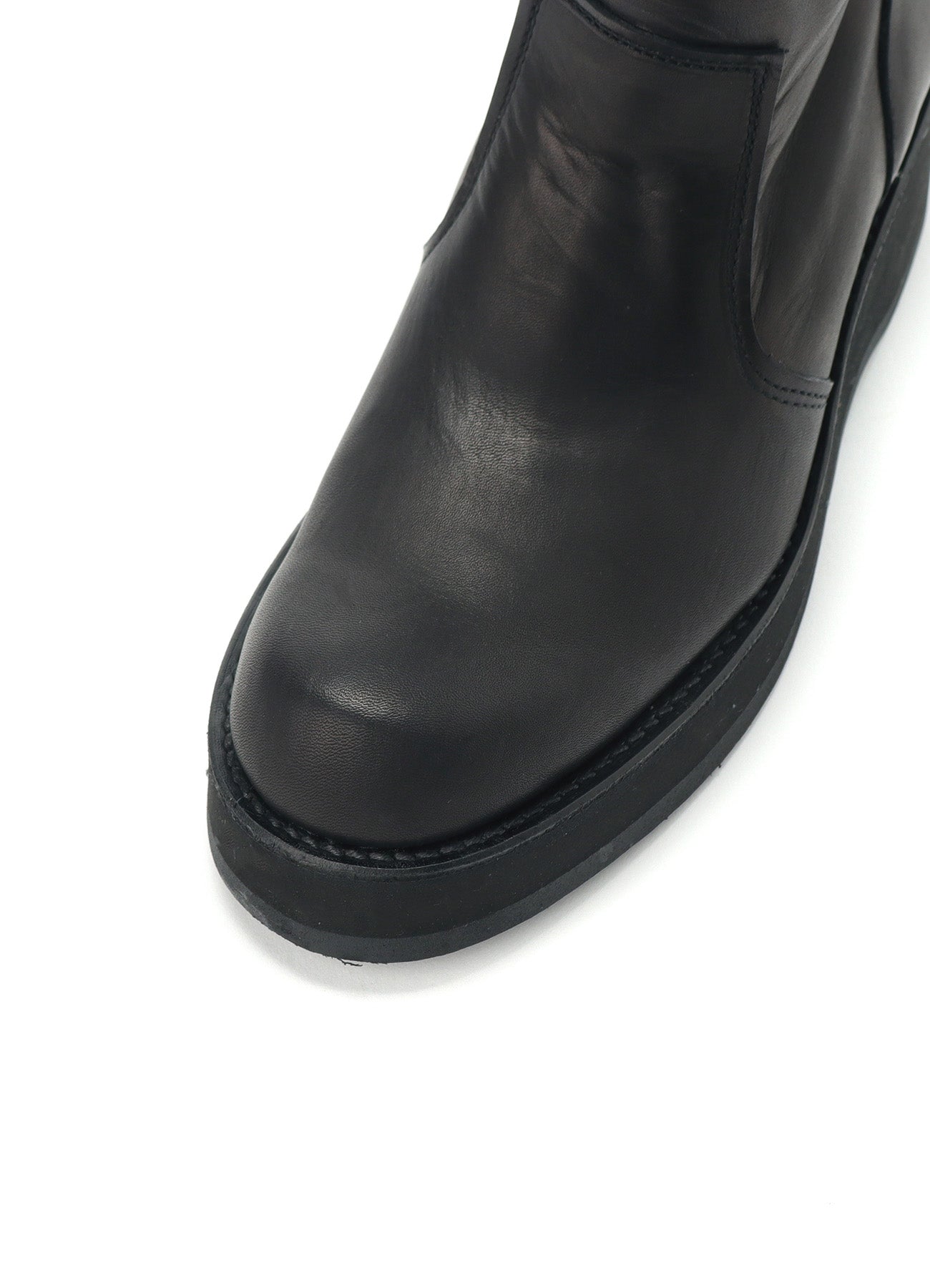 JACQUARD KNIT LEATHER COMBI NORDIC KNITTED BOOTS