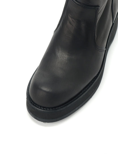 JACQUARD KNIT LEATHER COMBI NORDIC KNITTED BOOTS