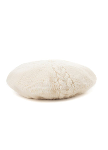 WOOL CABLE KNITTED BERET