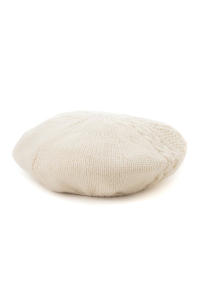 WOOL CABLE KNITTED BERET