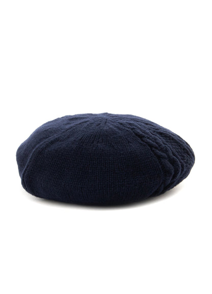 WOOL CABLE KNITTED BERET