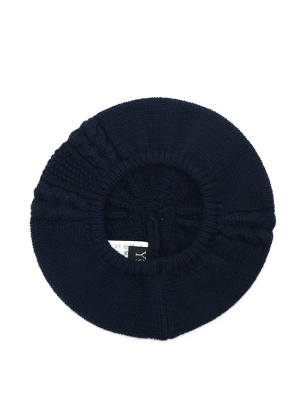 WOOL CABLE KNITTED BERET