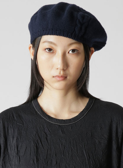 WOOL CABLE KNITTED BERET