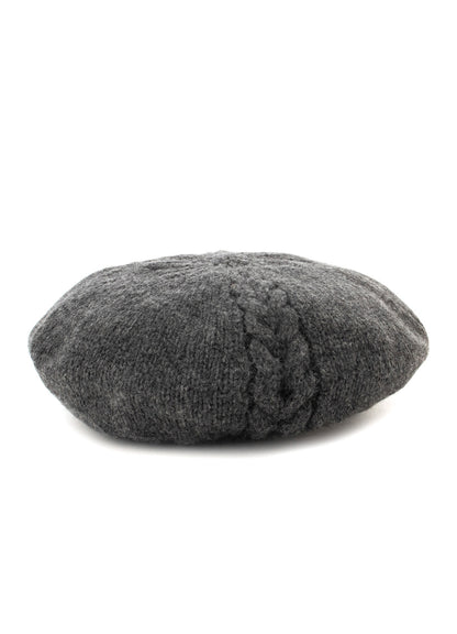 WOOL CABLE KNITTED BERET