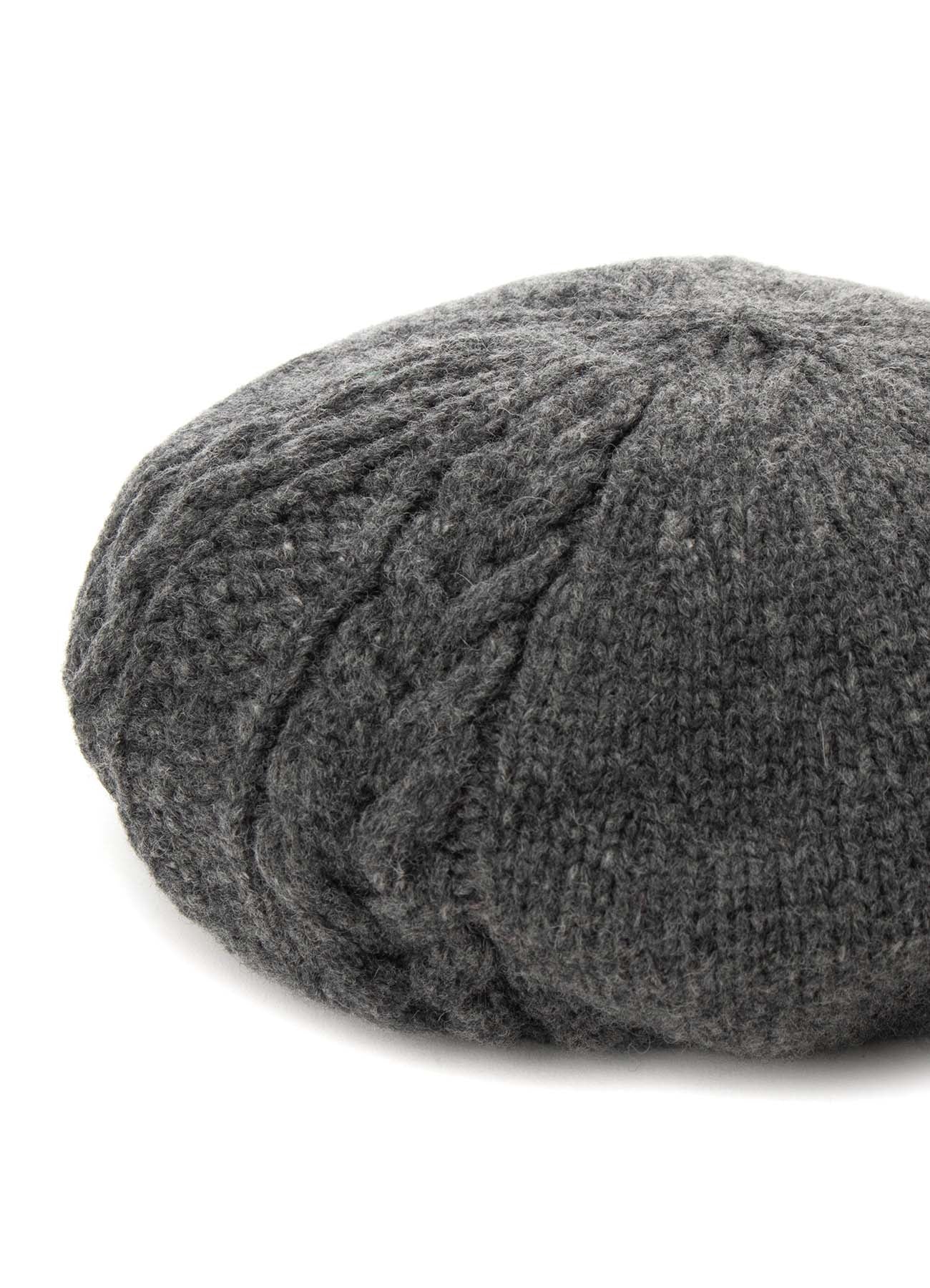 WOOL CABLE KNITTED BERET