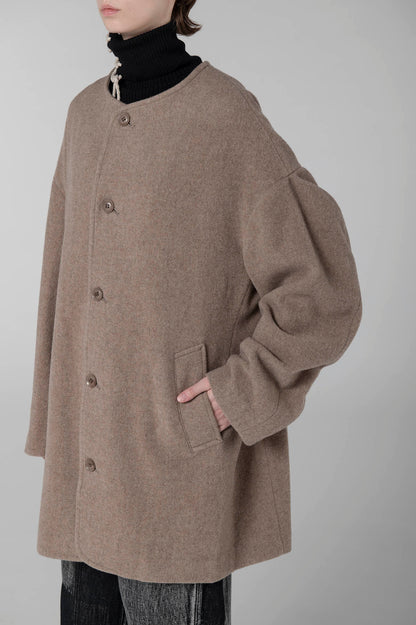 WOOL MOSSER NO COLLAR JACKET