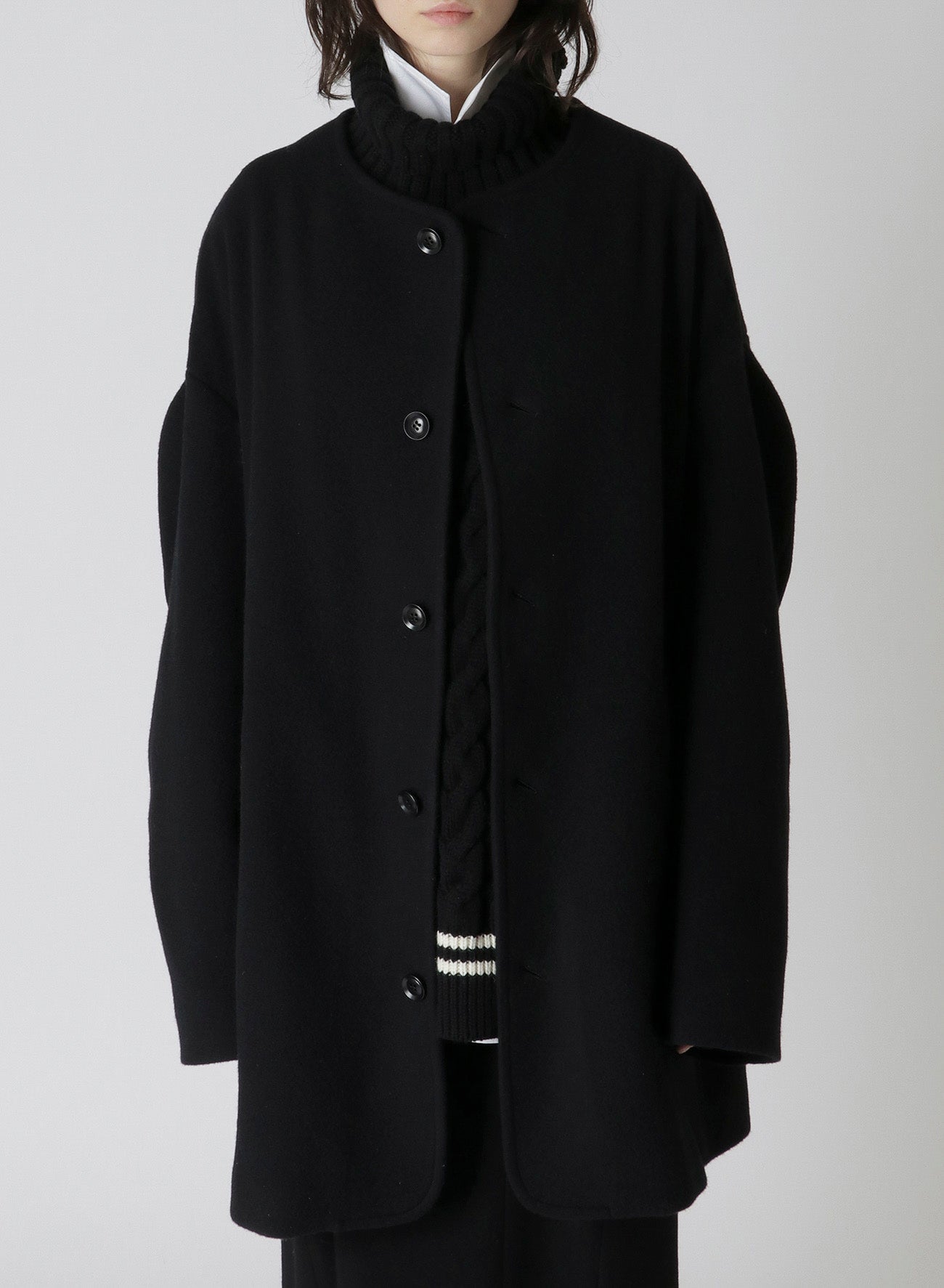 WOOL MOSSER NO COLLAR JACKET