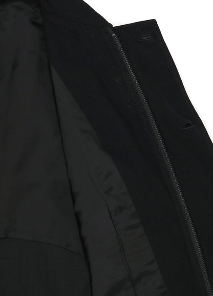 COTTON SATIN+COTTON WOOL LIGHT SERGE PILOT JACKET
