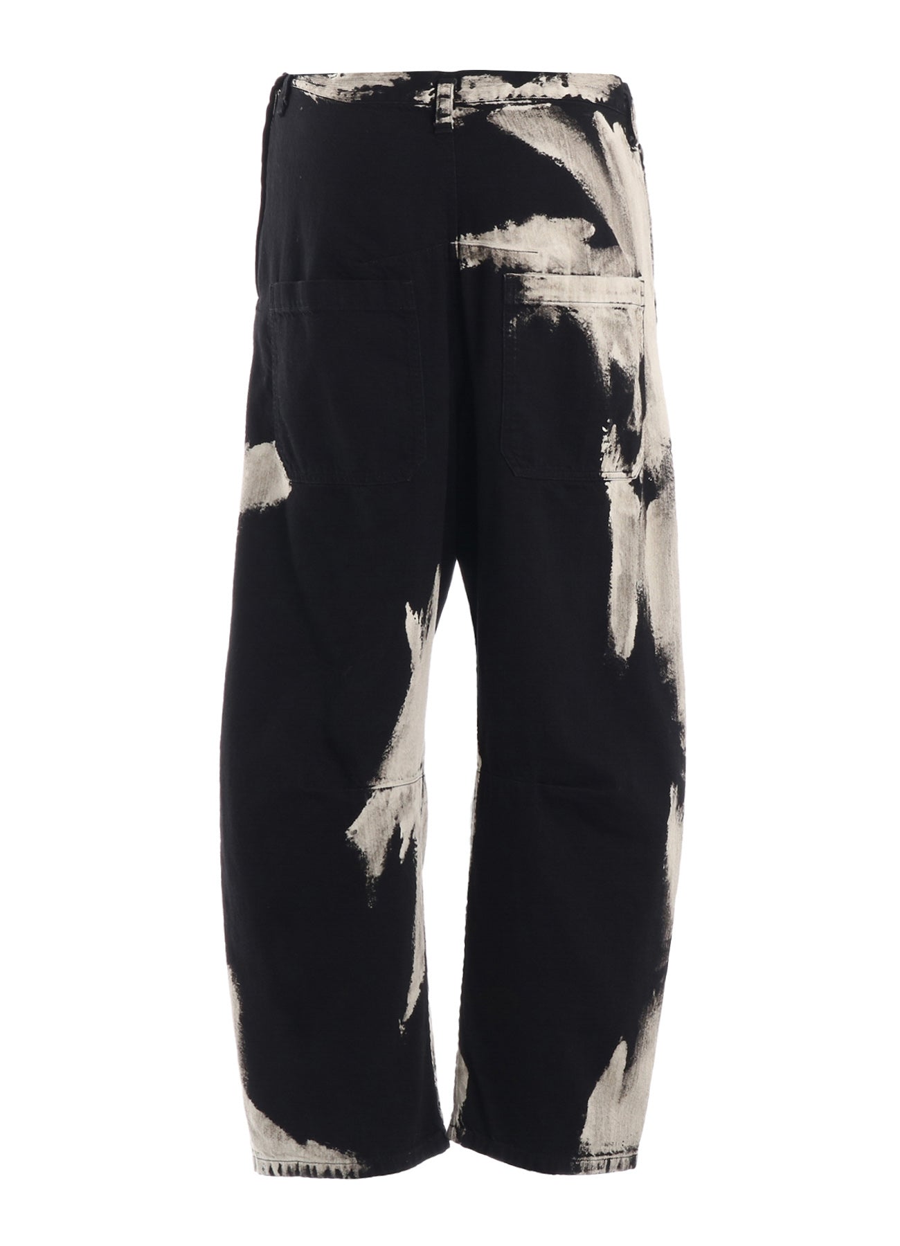 8OZ DENIM BRUSH BLEACH WIDE PANTS