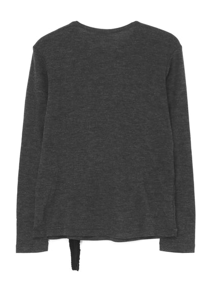 MILLING x ARAN PATTERN ROUND NECK PATCH LONG SLEEVE T