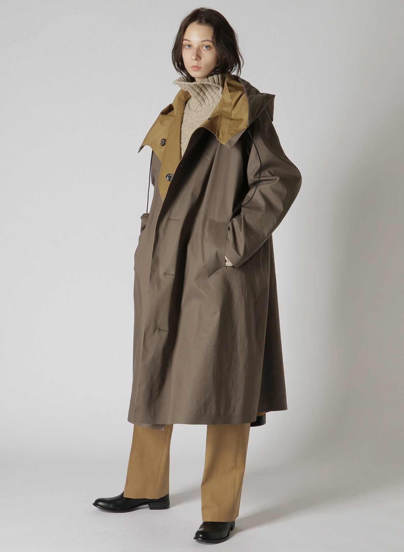 [Y's 1972 - Y’s CRAFTED BY MACKINTOSH]HOODED COAT