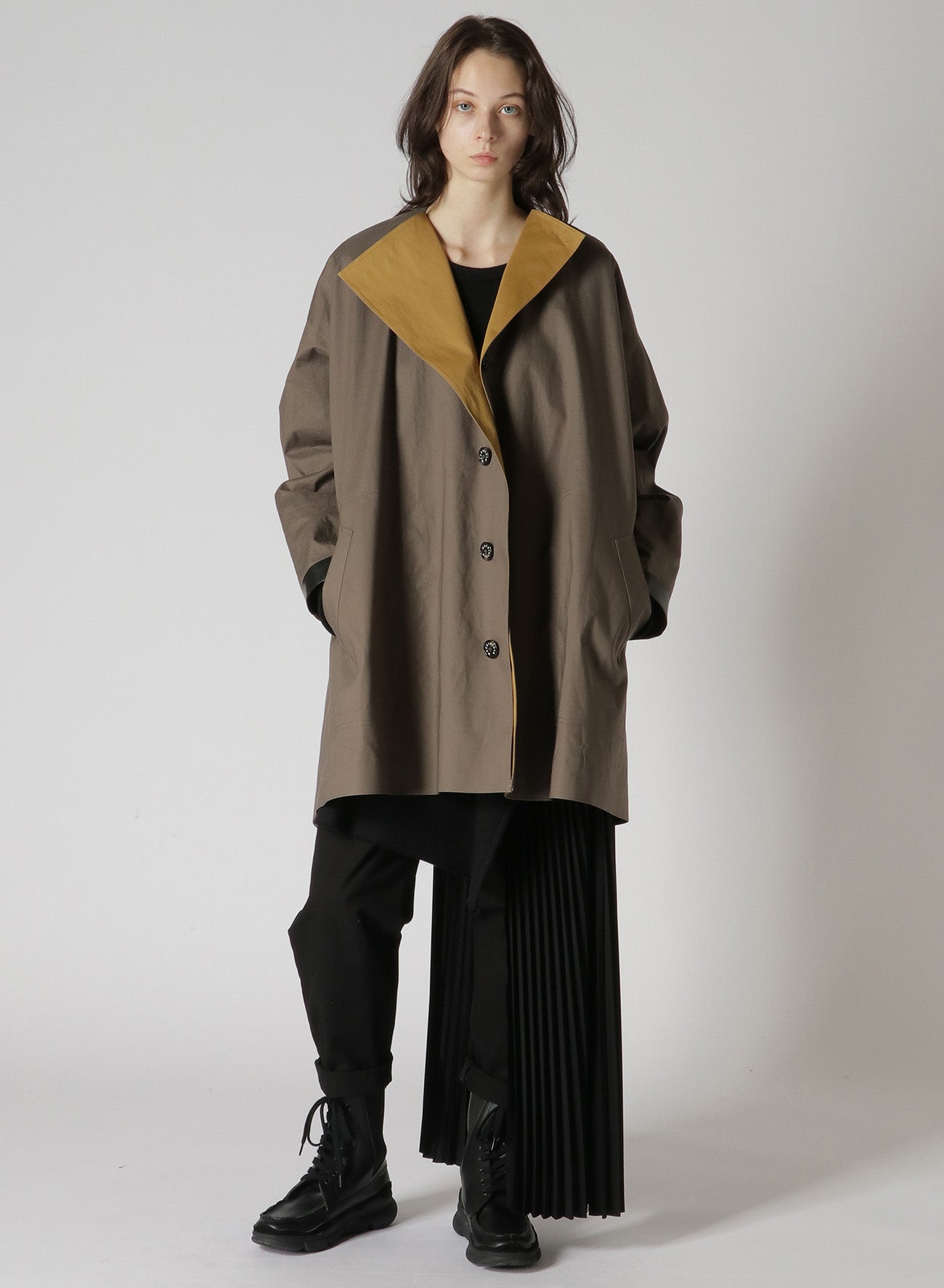 [Y's 1972 - Y’s CRAFTED BY MACKINTOSH]NO COLLAR COAT
