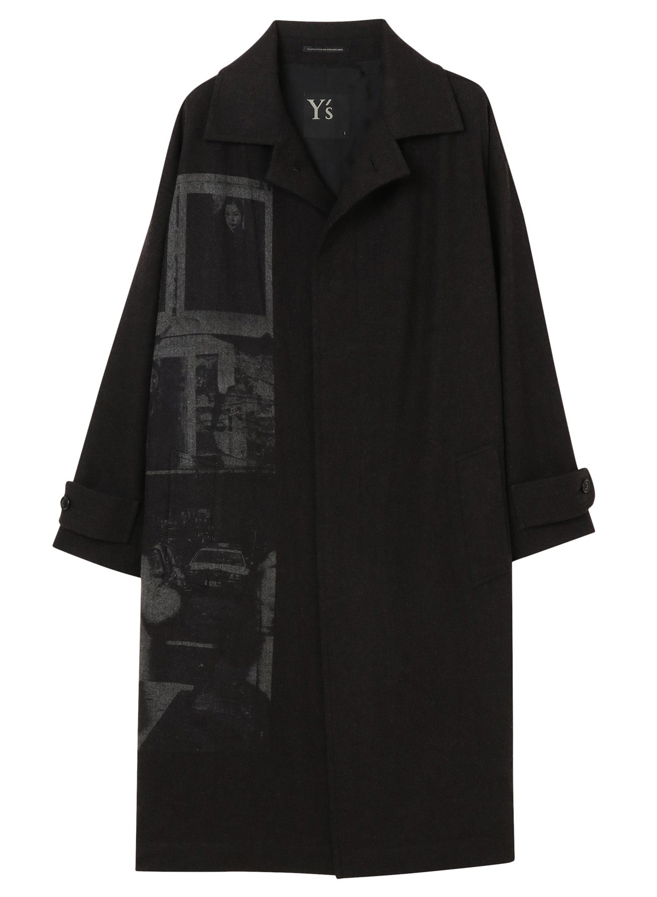 [Y's 1972 - A MOMENT IN Y's WITH MAX VADUKUL]TOP FLANNNEL DROP SHOULDER LONG COAT