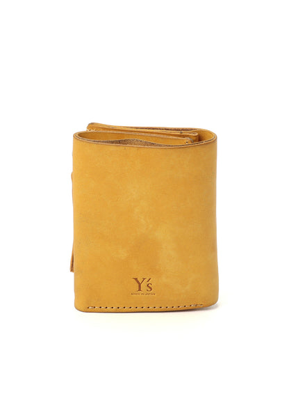 VEGETABLE-TANNED NUBUCK LEATHER TRIFOLD WALLET