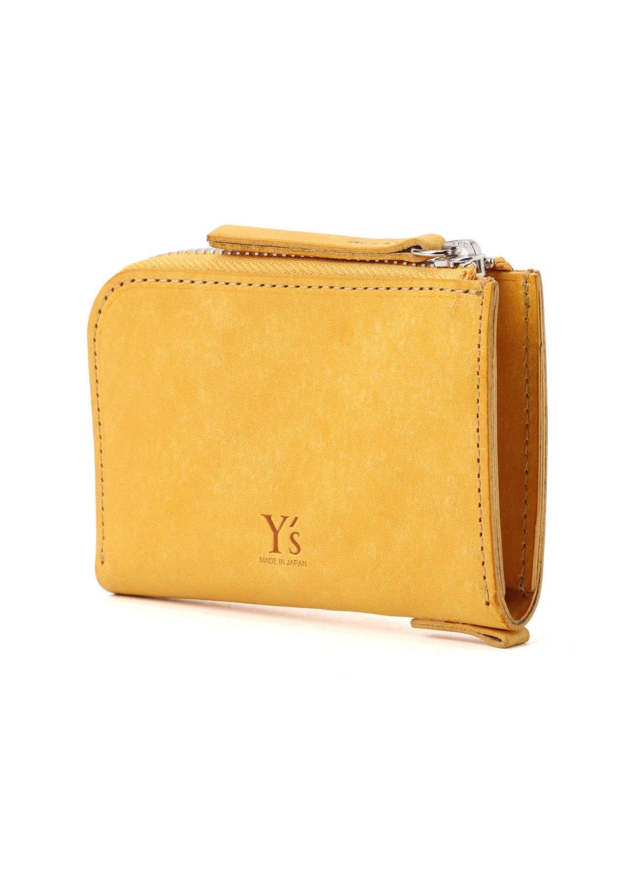 VEGETABLE-TANNED NUBUCK LEATHER ZIP WALLET