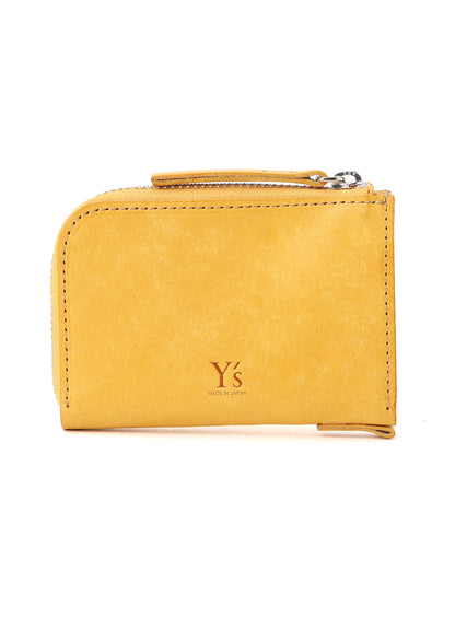 VEGETABLE-TANNED NUBUCK LEATHER ZIP WALLET