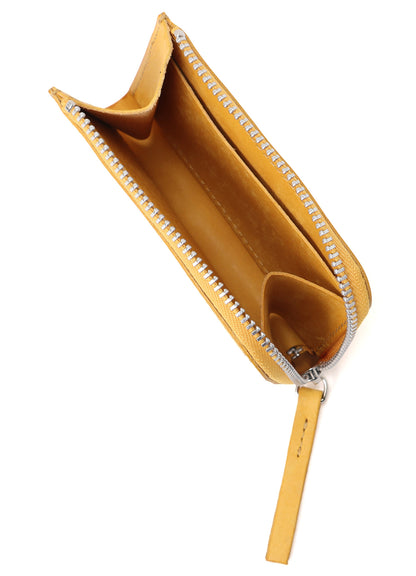 VEGETABLE-TANNED NUBUCK LEATHER ZIP WALLET