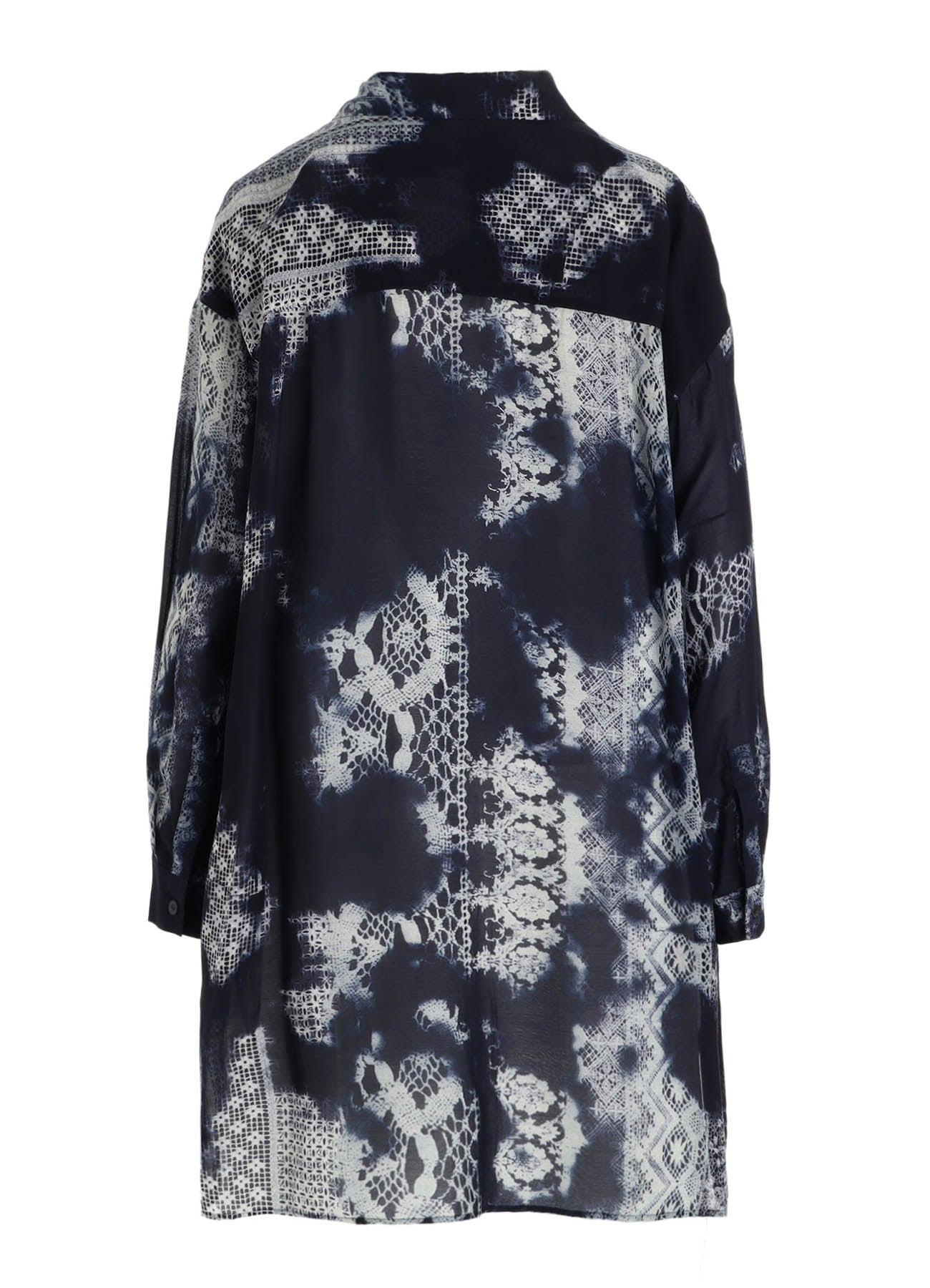 CUPRO/RAYON UNBALANCED BIG BLOUSE