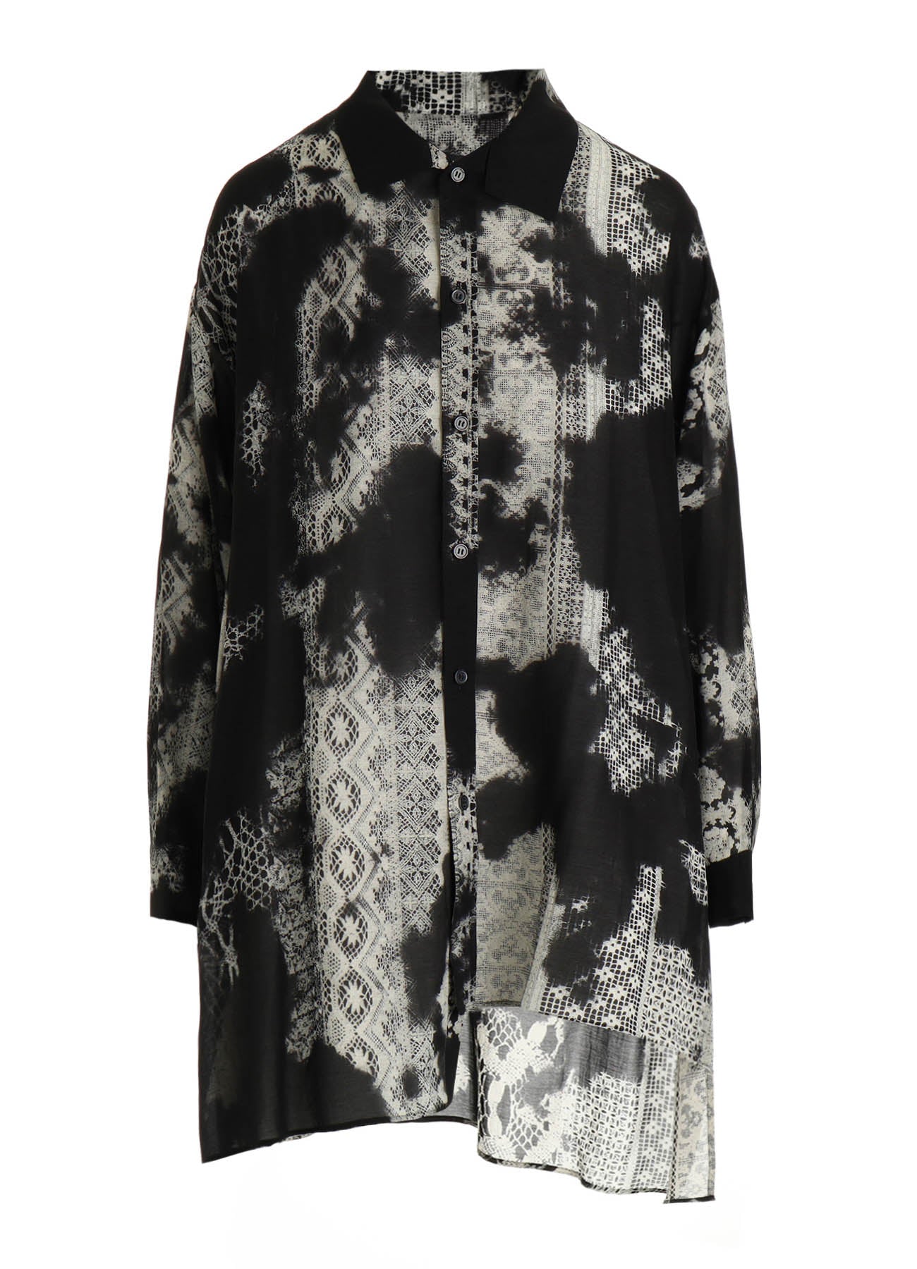 CUPRO/RAYON UNBALANCED BIG BLOUSE