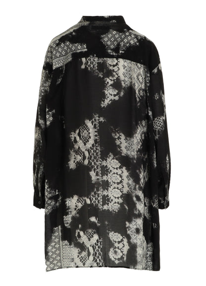 CUPRO/RAYON UNBALANCED BIG BLOUSE