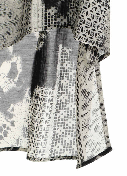 CUPRO/RAYON UNBALANCED BIG BLOUSE
