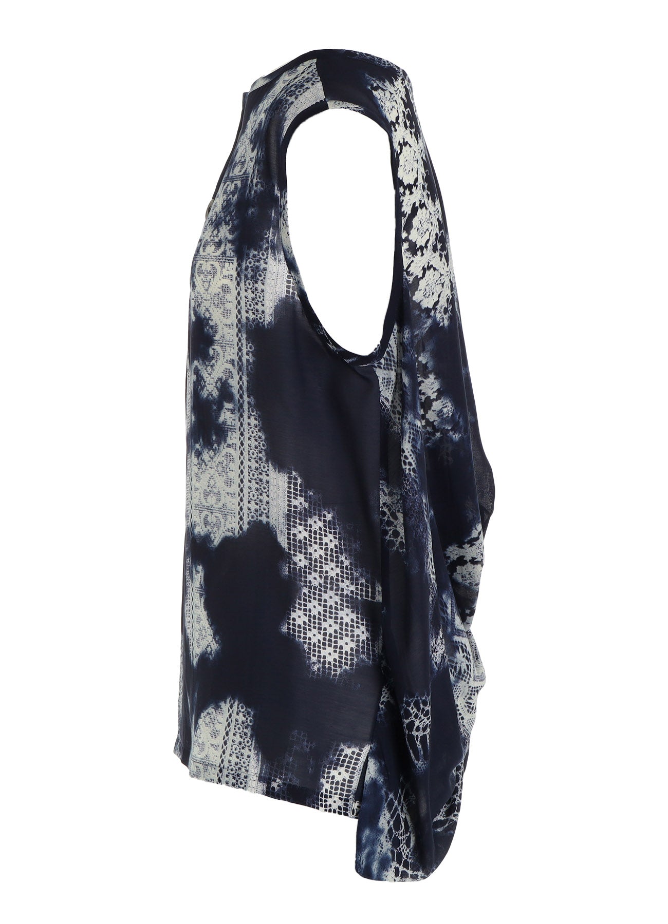 CUPRO/RAYON SLEEVELESS BLOUSE