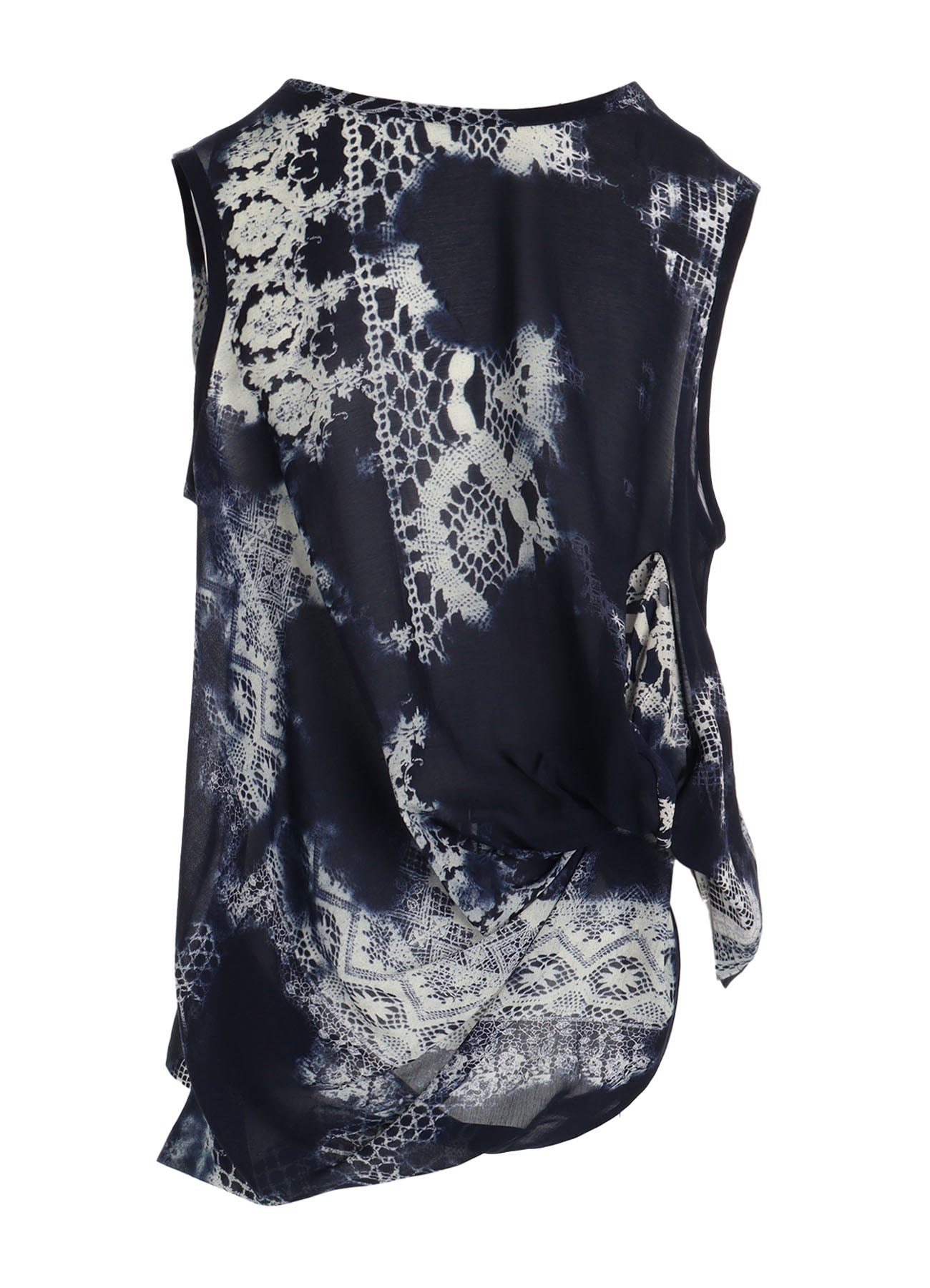 CUPRO/RAYON SLEEVELESS BLOUSE