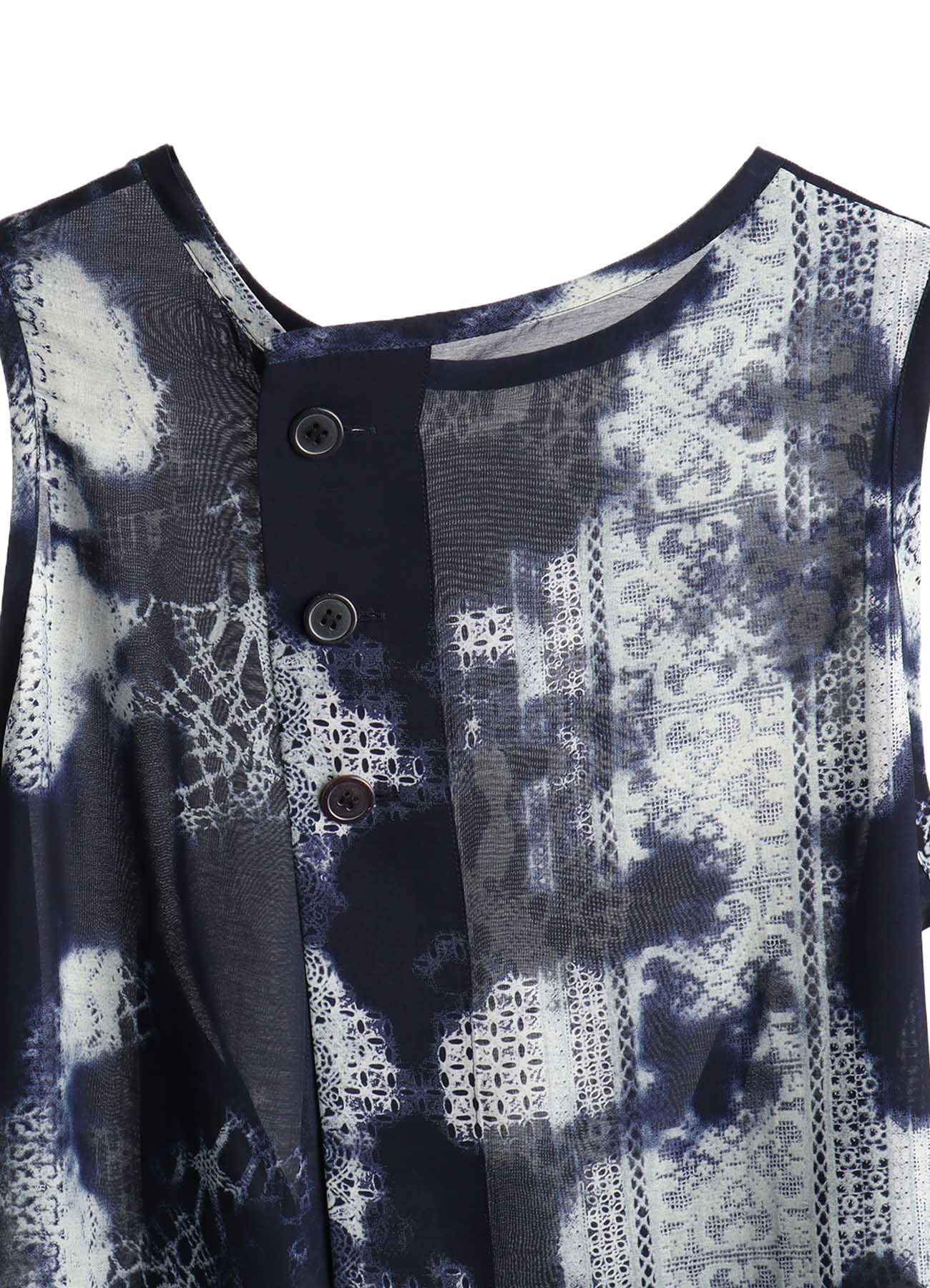 CUPRO/RAYON SLEEVELESS BLOUSE