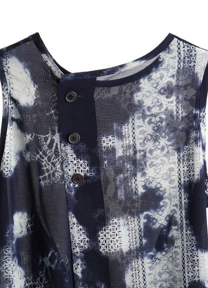 CUPRO/RAYON SLEEVELESS BLOUSE