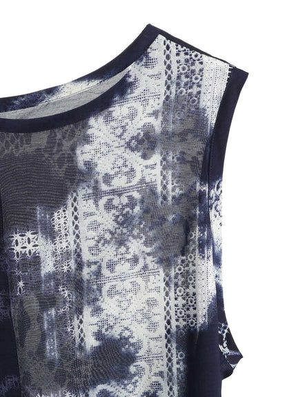CUPRO/RAYON SLEEVELESS BLOUSE