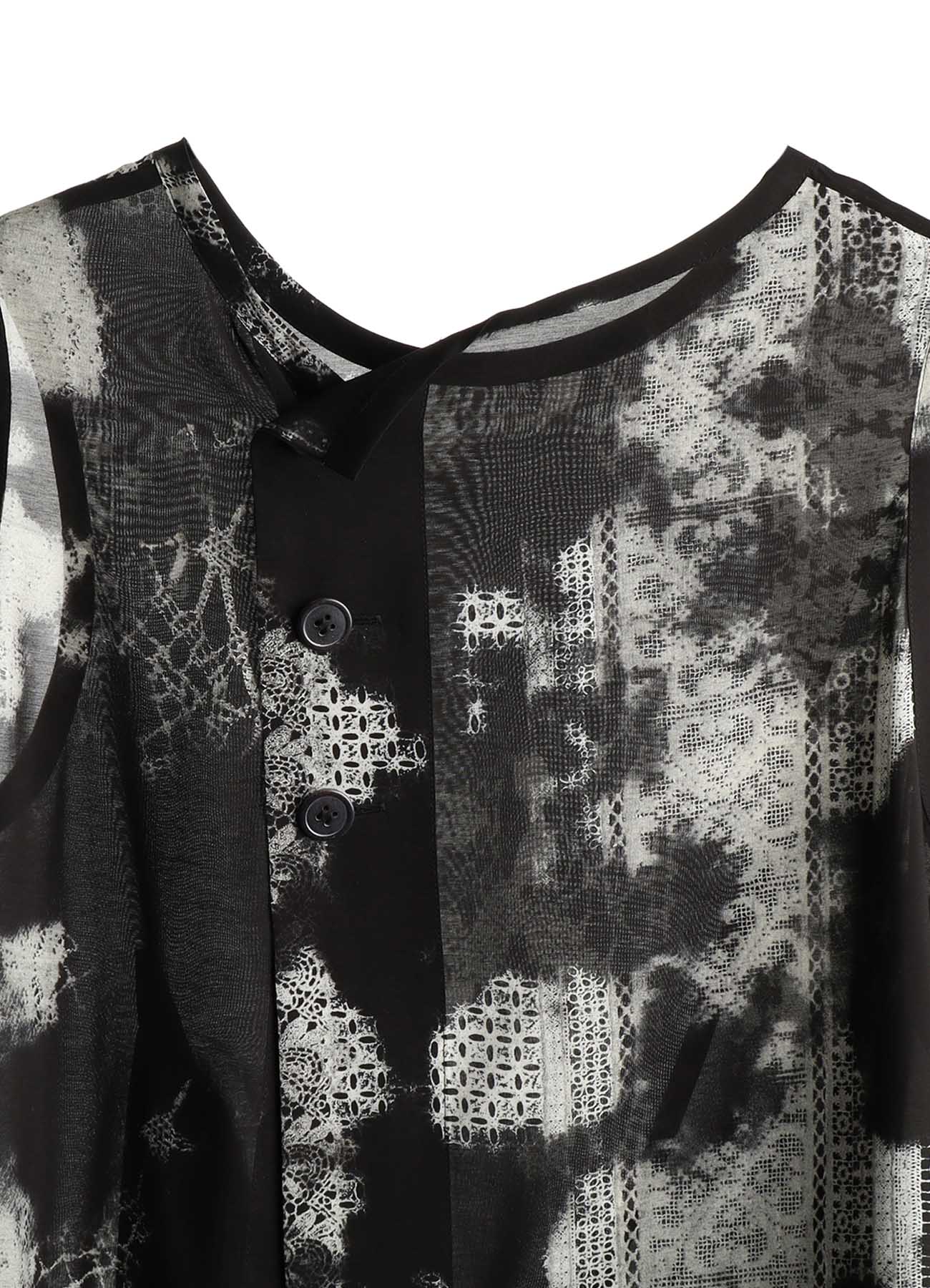 CUPRO/RAYON SLEEVELESS BLOUSE