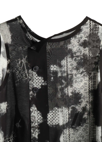 CUPRO/RAYON SLEEVELESS BLOUSE
