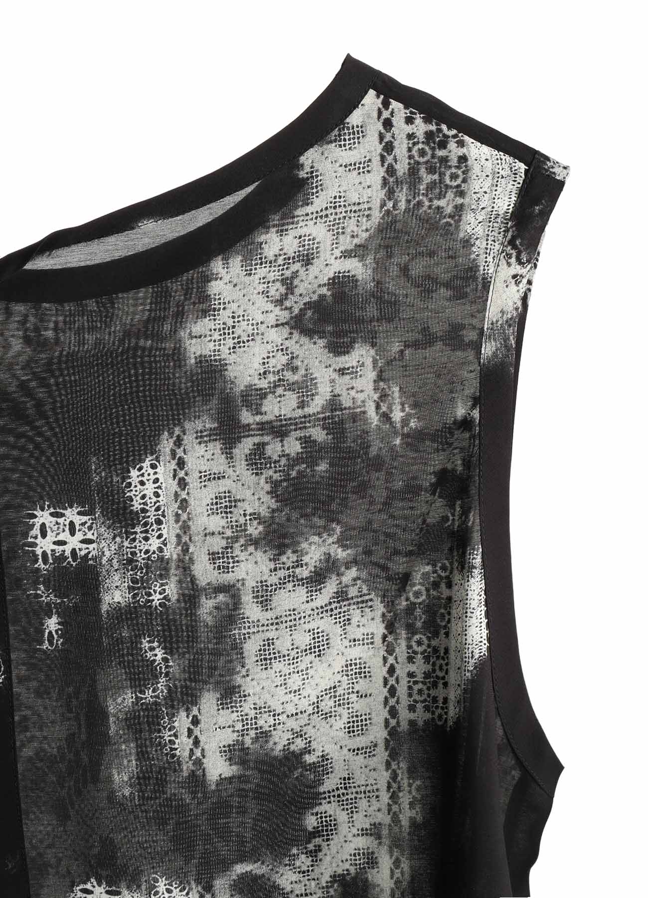 CUPRO/RAYON SLEEVELESS BLOUSE