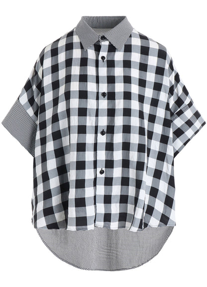 GINGHAMCOMBINATION BLOUSE
