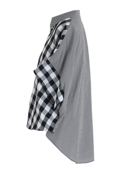 GINGHAMCOMBINATION BLOUSE