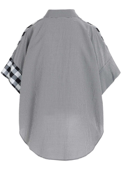 GINGHAMCOMBINATION BLOUSE