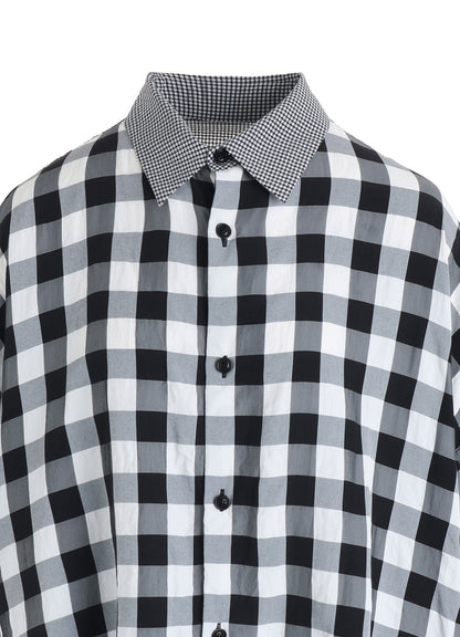 GINGHAMCOMBINATION BLOUSE